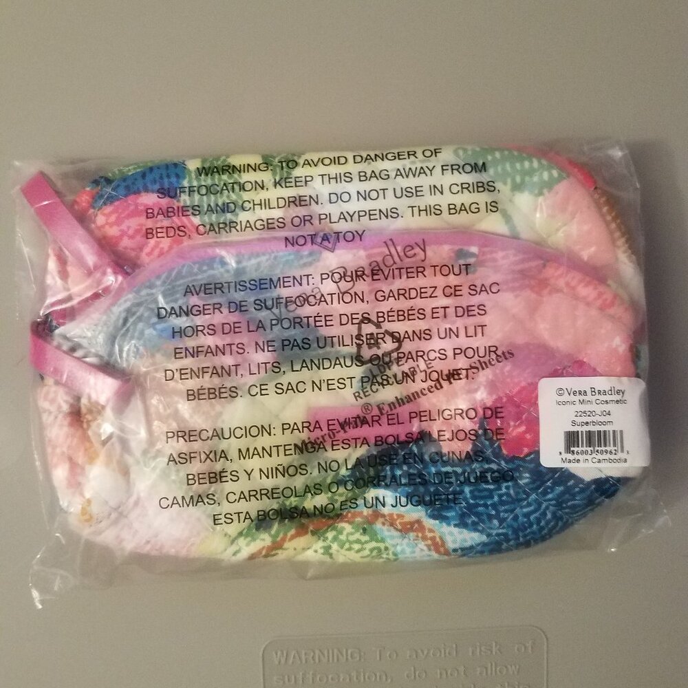 NWT NBU Vera Bradley Iconic Mini Cosmetic in Superbloom